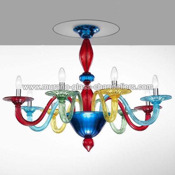 MURANO GLASS CHANDELIERSۥꥢͥ󥬥饹ǥꥢ8IRIDEסW920H660mm