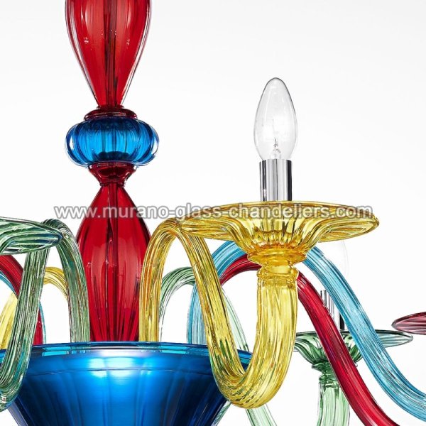 MURANO GLASS CHANDELIERSۥꥢͥ󥬥饹ǥꥢ8IRIDEסW920H660mm