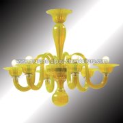 【MURANO GLASS CHANDELIERS】イタリア・ヴェネチアンガラスシャンデリア6灯「LIMONE」（W620×H620mm）<img class='new_mark_img2' src='https://img.shop-pro.jp/img/new/icons1.gif' style='border:none;display:inline;margin:0px;padding:0px;width:auto;' />