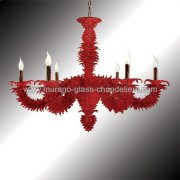 【MURANO GLASS CHANDELIERS】イタリア・ヴェネチアンガラスシャンデリア6灯「NARCISO」（W950×H750mm）<img class='new_mark_img2' src='https://img.shop-pro.jp/img/new/icons1.gif' style='border:none;display:inline;margin:0px;padding:0px;width:auto;' />