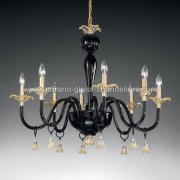 【MURANO GLASS CHANDELIERS】イタリア・ヴェネチアンガラスシャンデリア8灯「PENDAGLI」（W840×H640mm）<img class='new_mark_img2' src='https://img.shop-pro.jp/img/new/icons1.gif' style='border:none;display:inline;margin:0px;padding:0px;width:auto;' />