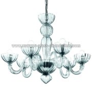 【MURANO GLASS CHANDELIERS】イタリア・ヴェネチアンガラスシャンデリア6灯「REDENTORE」（W700×H510mm）<img class='new_mark_img2' src='https://img.shop-pro.jp/img/new/icons1.gif' style='border:none;display:inline;margin:0px;padding:0px;width:auto;' />