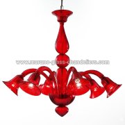 【MURANO GLASS CHANDELIERS】イタリア・ヴェネチアンガラスシャンデリア6灯「SERENISSIMA」（W820×H710mm）<img class='new_mark_img2' src='https://img.shop-pro.jp/img/new/icons1.gif' style='border:none;display:inline;margin:0px;padding:0px;width:auto;' />