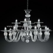 【MURANO GLASS CHANDELIERS】イタリア・ヴェネチアンガラスシャンデリア12灯「WOLFGANG」（W900×H540mm）<img class='new_mark_img2' src='https://img.shop-pro.jp/img/new/icons1.gif' style='border:none;display:inline;margin:0px;padding:0px;width:auto;' />
