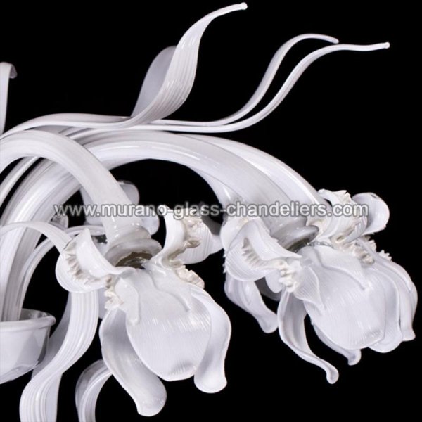 MURANO GLASS CHANDELIERSۥꥢͥ󥬥饹󥰥饤12BIANCA IRISסW1100H600mm