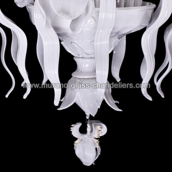 MURANO GLASS CHANDELIERSۥꥢͥ󥬥饹󥰥饤12BIANCA IRISסW1100H600mm