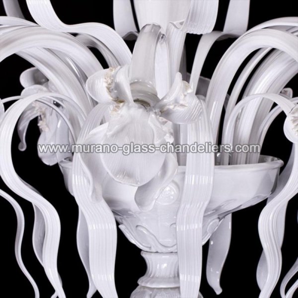 MURANO GLASS CHANDELIERSۥꥢͥ󥬥饹󥰥饤12BIANCA IRISסW1100H600mm