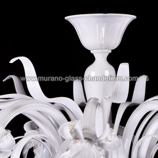 MURANO GLASS CHANDELIERSۥꥢͥ󥬥饹󥰥饤12BIANCA IRISסW1100H600mm