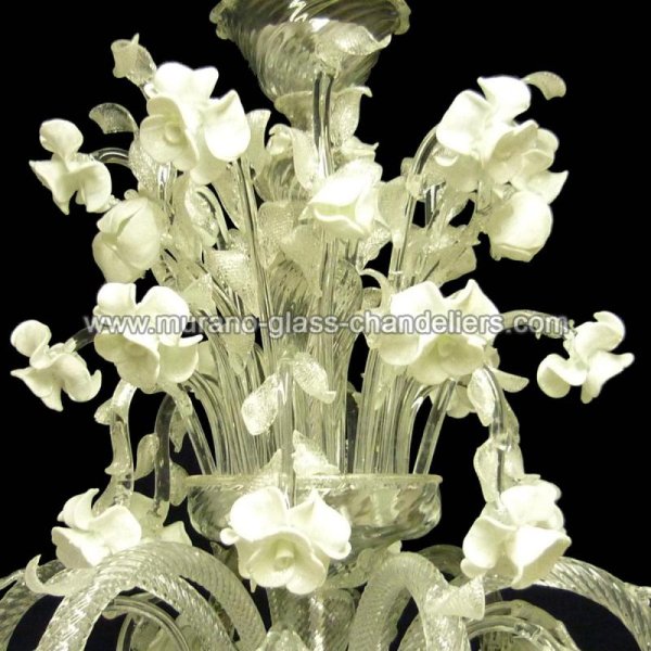 MURANO GLASS CHANDELIERSۥꥢͥ󥬥饹ǥꥢ6BIANCASPINAסW850H1100mm