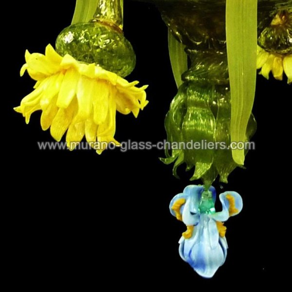 MURANO GLASS CHANDELIERSۥꥢͥ󥬥饹ǥꥢ9BOUQUETסW700H900mm