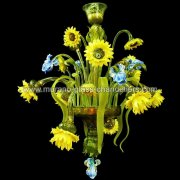 【MURANO GLASS CHANDELIERS】イタリア・ヴェネチアンガラスシャンデリア9灯「BOUQUET」（W700×H900mm）<img class='new_mark_img2' src='https://img.shop-pro.jp/img/new/icons1.gif' style='border:none;display:inline;margin:0px;padding:0px;width:auto;' />