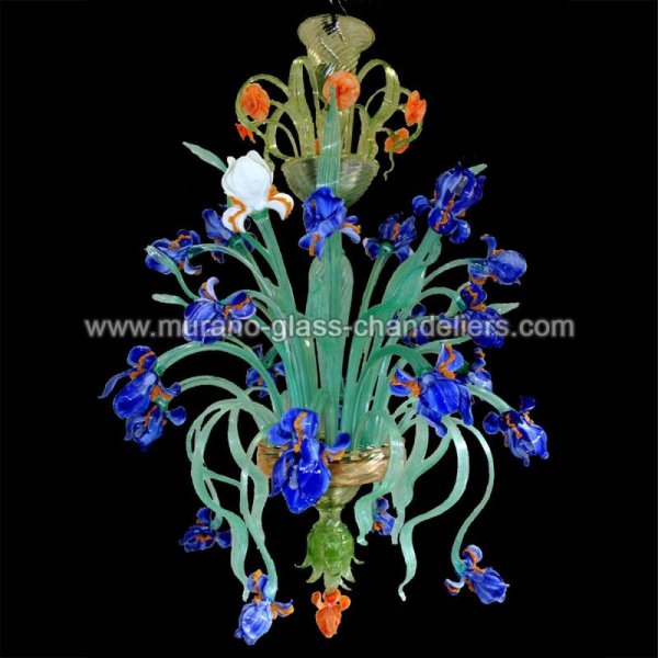 MURANO GLASS CHANDELIERSۥꥢͥ󥬥饹ǥꥢ12CAMPO DI IRISסW750H1250mm