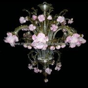 【MURANO GLASS CHANDELIERS】イタリア・ヴェネチアンガラスシャンデリア8灯「DELICATO」（W850×H1100mm）<img class='new_mark_img2' src='https://img.shop-pro.jp/img/new/icons1.gif' style='border:none;display:inline;margin:0px;padding:0px;width:auto;' />