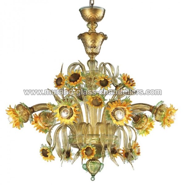 MURANO GLASS CHANDELIERSۥꥢͥ󥬥饹ǥꥢ6GIRASOLEסW900H900mm