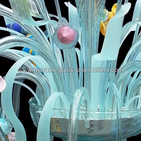 MURANO GLASS CHANDELIERSۥꥢͥ󥬥饹󥰥饤16IRIS COLORATIסW1100H600mm