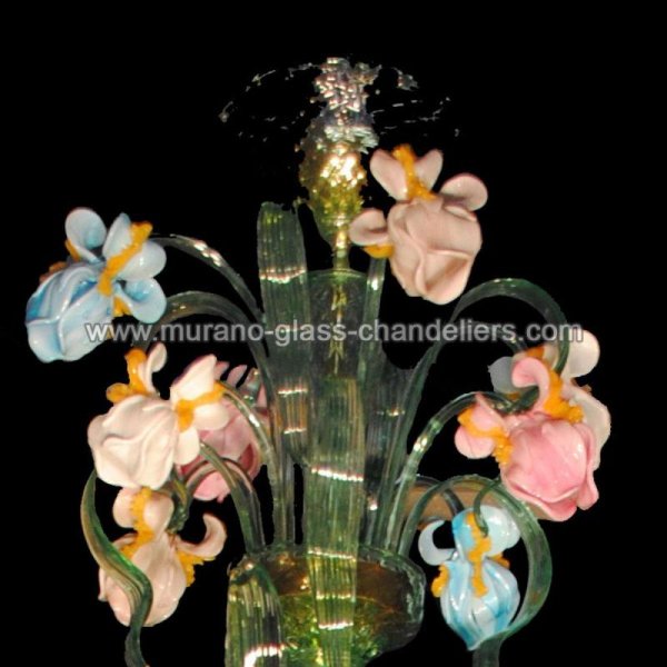 MURANO GLASS CHANDELIERSۥꥢͥ󥬥饹ǥꥢ12IRIS VERDEסW1100H2000mm