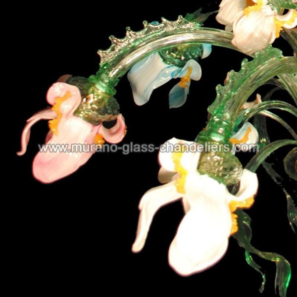 MURANO GLASS CHANDELIERSۥꥢͥ󥬥饹ǥꥢ12IRIS VERDEסW1100H2000mm