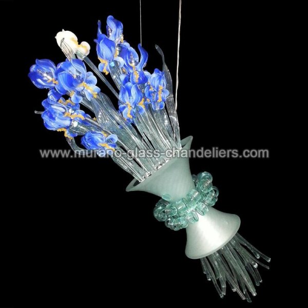 MURANO GLASS CHANDELIERSۥꥢͥ󥬥饹ǥꥢ8MAZZO DI IRISסW450H1000mm