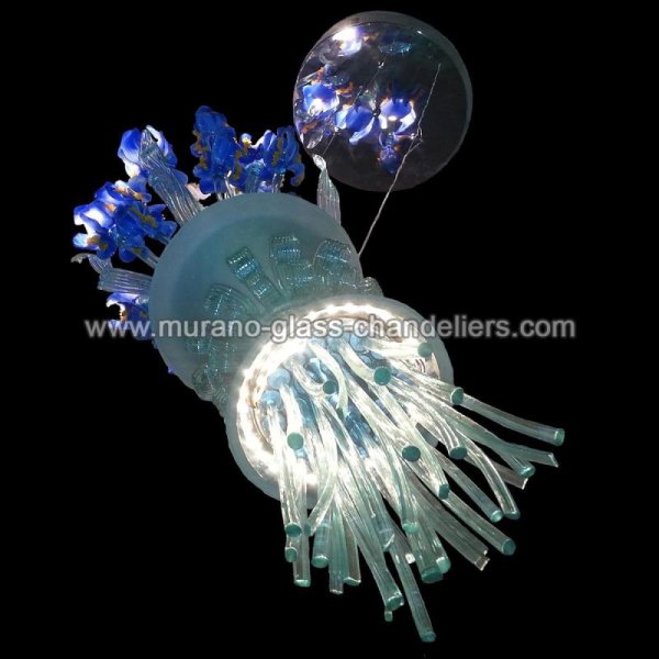 MURANO GLASS CHANDELIERSۥꥢͥ󥬥饹ǥꥢ8MAZZO DI IRISסW450H1000mm