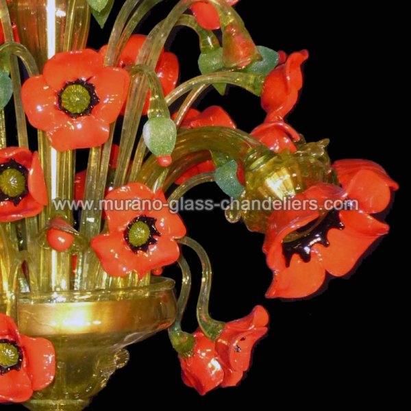 MURANO GLASS CHANDELIERSۥꥢͥ󥬥饹ǥꥢ5PAPAVERIסW700H700mm