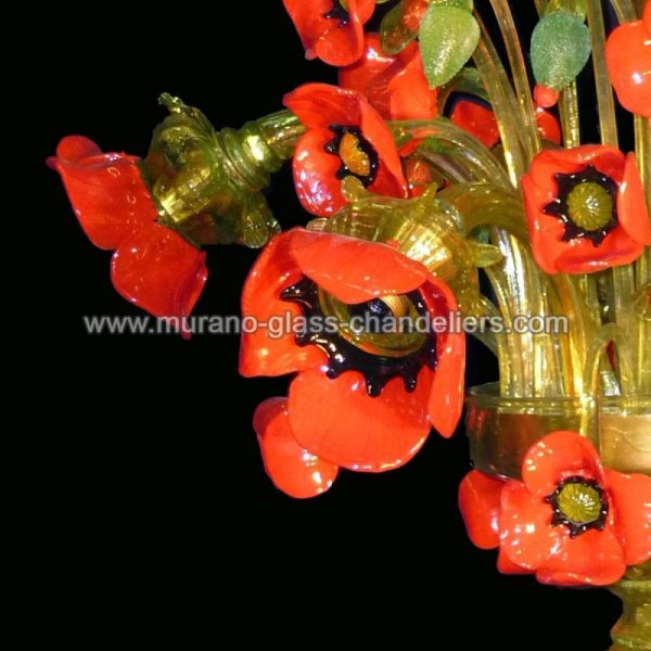 MURANO GLASS CHANDELIERSۥꥢͥ󥬥饹ǥꥢ5PAPAVERIסW700H700mm