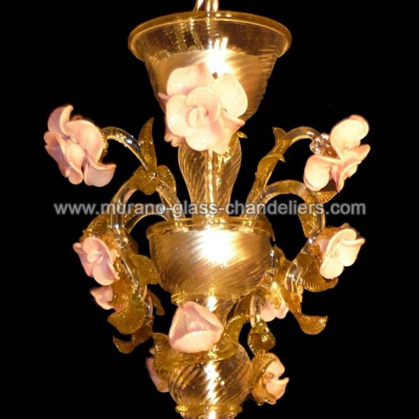 MURANO GLASS CHANDELIERSۥꥢͥ󥬥饹ǥꥢ5ROSASPINAסW700H850mm