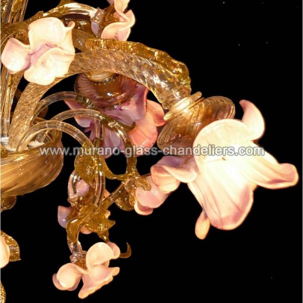 MURANO GLASS CHANDELIERSۥꥢͥ󥬥饹ǥꥢ5ROSASPINAסW700H850mm