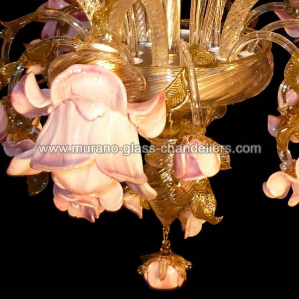 MURANO GLASS CHANDELIERSۥꥢͥ󥬥饹ǥꥢ5ROSASPINAסW700H850mm