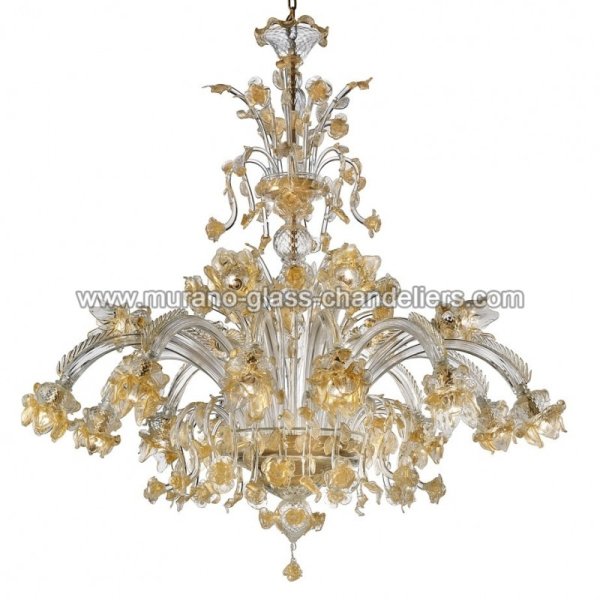 MURANO GLASS CHANDELIERSۥꥢͥ󥬥饹ǥꥢ18ROSE DORATEסW1300H1500mm