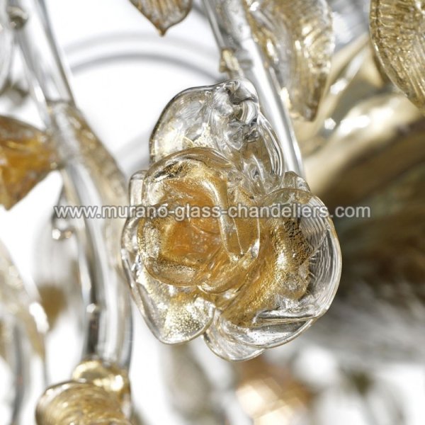 MURANO GLASS CHANDELIERSۥꥢͥ󥬥饹ǥꥢ18ROSE DORATEסW1300H1500mm