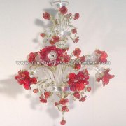 【MURANO GLASS CHANDELIERS】イタリア・ヴェネチアンガラスシャンデリア9灯「ROSETO ROSSO」（W900×H1100mm）<img class='new_mark_img2' src='https://img.shop-pro.jp/img/new/icons1.gif' style='border:none;display:inline;margin:0px;padding:0px;width:auto;' />