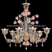 【MURANO GLASS CHANDELIERS】イタリア・ヴェネチアンガラスシャンデリア6灯「SISSI」（W950×H900mm）<img class='new_mark_img2' src='https://img.shop-pro.jp/img/new/icons1.gif' style='border:none;display:inline;margin:0px;padding:0px;width:auto;' />