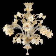 【MURANO GLASS CHANDELIERS】イタリア・ヴェネチアンガラスシャンデリア6灯「TALLULAH」（W900×H850mm）<img class='new_mark_img2' src='https://img.shop-pro.jp/img/new/icons1.gif' style='border:none;display:inline;margin:0px;padding:0px;width:auto;' />