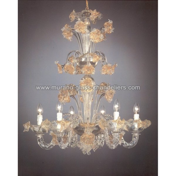 MURANO GLASS CHANDELIERSۥꥢͥ󥬥饹ǥꥢ6TIEPOLOסW800H980mm