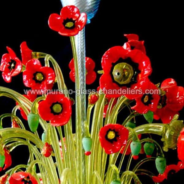 MURANO GLASS CHANDELIERSۥꥢͥ󥬥饹ǥꥢ9VASO DI PAPAVERIסW800H850mm