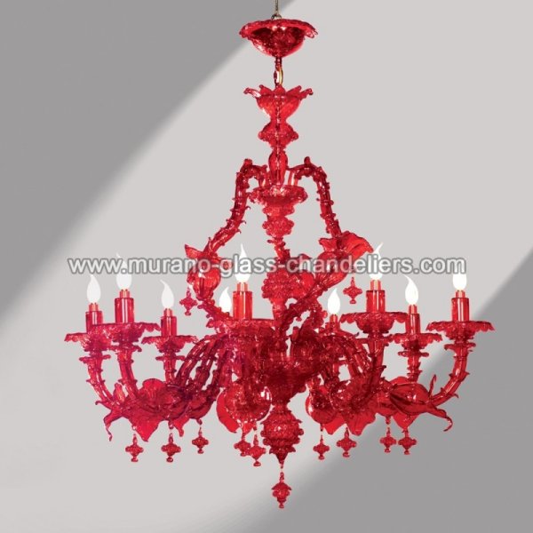 MURANO GLASS CHANDELIERSۥꥢͥ󥬥饹ǥꥢ9RUBINOסW1100H1050mm