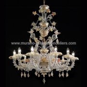 【MURANO GLASS CHANDELIERS】イタリア・ヴェネチアンガラスシャンデリア10灯「FONDACO」（W1000×H1200mm）<img class='new_mark_img2' src='https://img.shop-pro.jp/img/new/icons1.gif' style='border:none;display:inline;margin:0px;padding:0px;width:auto;' />