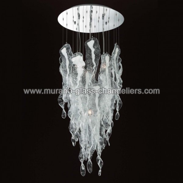 MURANO GLASS CHANDELIERSۥꥢͥ󥬥饹ǥꥢ4AURELסW500H1100mm