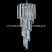【MURANO GLASS CHANDELIERS】イタリア・ヴェネチアンガラスシャンデリア8灯「GRACE」（W400×H1000mm）