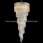 【MURANO GLASS CHANDELIERS】イタリア・ヴェネチアンガラスシャンデリア12灯「GWEN」（W550×H1500mm）