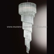 【MURANO GLASS CHANDELIERS】イタリア・ヴェネチアンガラスシャンデリア12灯「MARILYN」（W550×H1500mm）