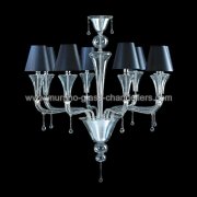 【MURANO GLASS CHANDELIERS】イタリア・ヴェネチアンガラスシャンデリア8灯「SAMUELA」（W950×H1000mm）