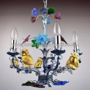【MURANO GLASS CHANDELIERS】イタリア・ヴェネチアンガラスシャンデリア5灯「CIVETTA」（W450×H450mm）