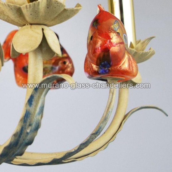 MURANO GLASS CHANDELIERSۥꥢͥ󥬥饹ǥꥢ5CORALLOסW500H500mm