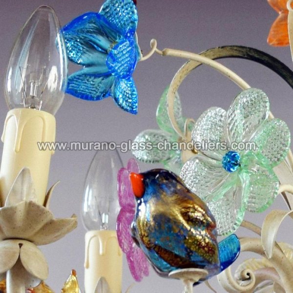 MURANO GLASS CHANDELIERSۥꥢͥ󥬥饹ǥꥢ5CREMAסW500H500mm