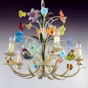 MURANO GLASS CHANDELIERSۥꥢͥ󥬥饹ǥꥢ5CREMAסW500H500mm