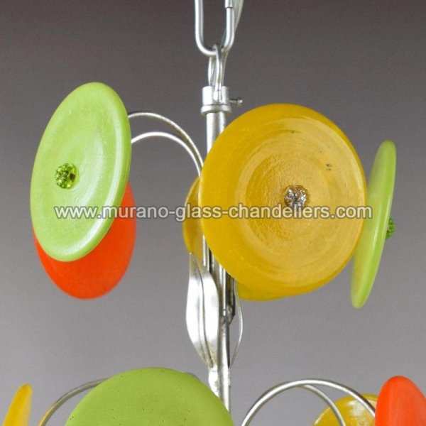 MURANO GLASS CHANDELIERSۥꥢͥ󥬥饹ǥꥢ5DISCO D'ARGENTOסW400H450mm