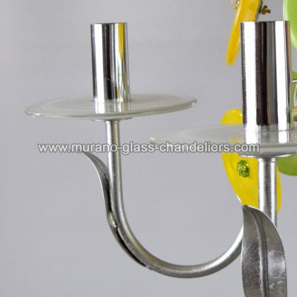 MURANO GLASS CHANDELIERSۥꥢͥ󥬥饹ǥꥢ5DISCO D'ARGENTOסW400H450mm