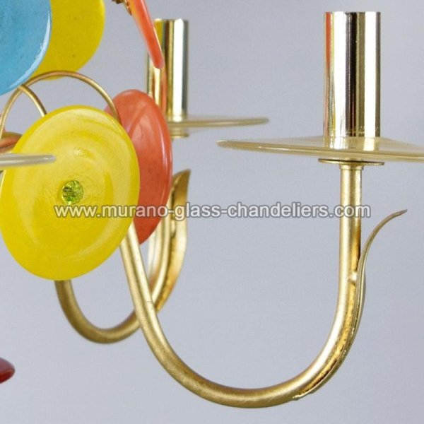 MURANO GLASS CHANDELIERSۥꥢͥ󥬥饹ǥꥢ5DISCO D'OROסW400H450mm