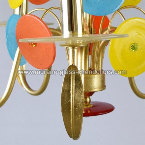 MURANO GLASS CHANDELIERSۥꥢͥ󥬥饹ǥꥢ5DISCO D'OROסW400H450mm